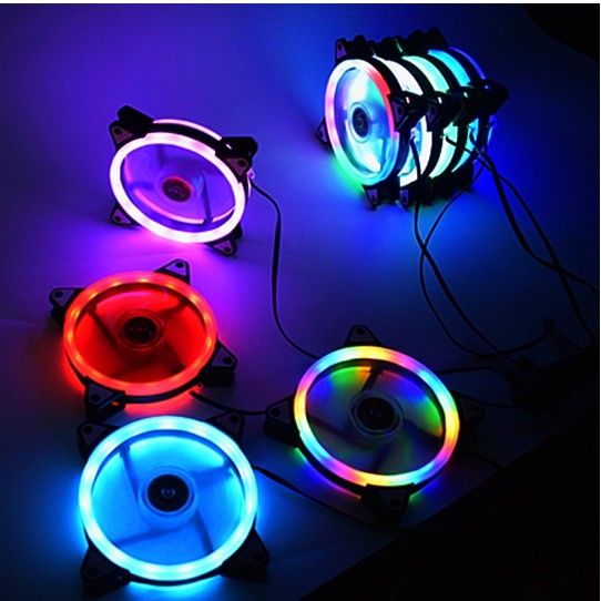 Dual Ring Led Fan 120mm PisoWifi PC CPU Computer Case Cooling Fan (6 Variants)_0