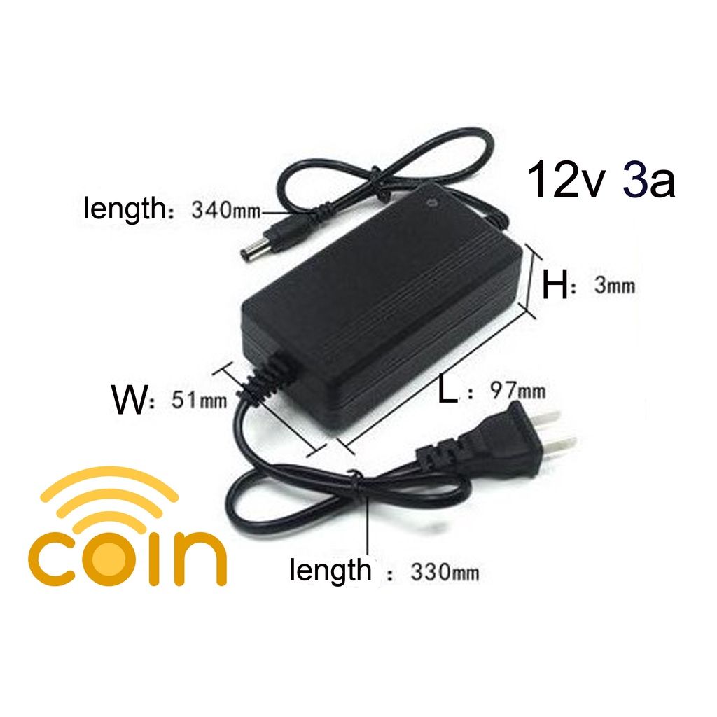 AC Adapter DC 12V/5A 60W and 12V/3A 36W Power Supply Charger+Cord Cable for Piso Wifi and CCTV_1