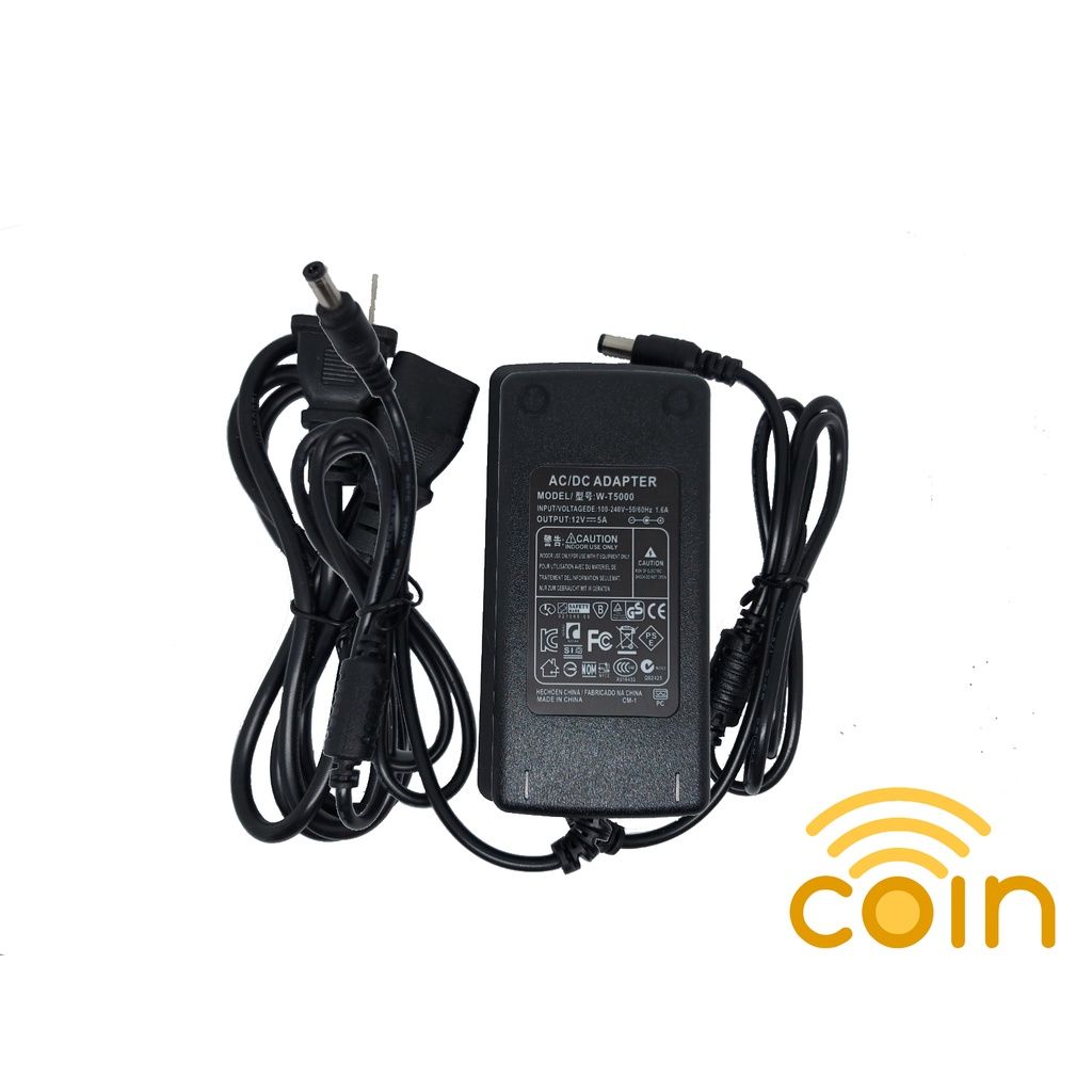 AC Adapter DC 12V/5A 60W and 12V/3A 36W Power Supply Charger+Cord Cable for Piso Wifi and CCTV_4