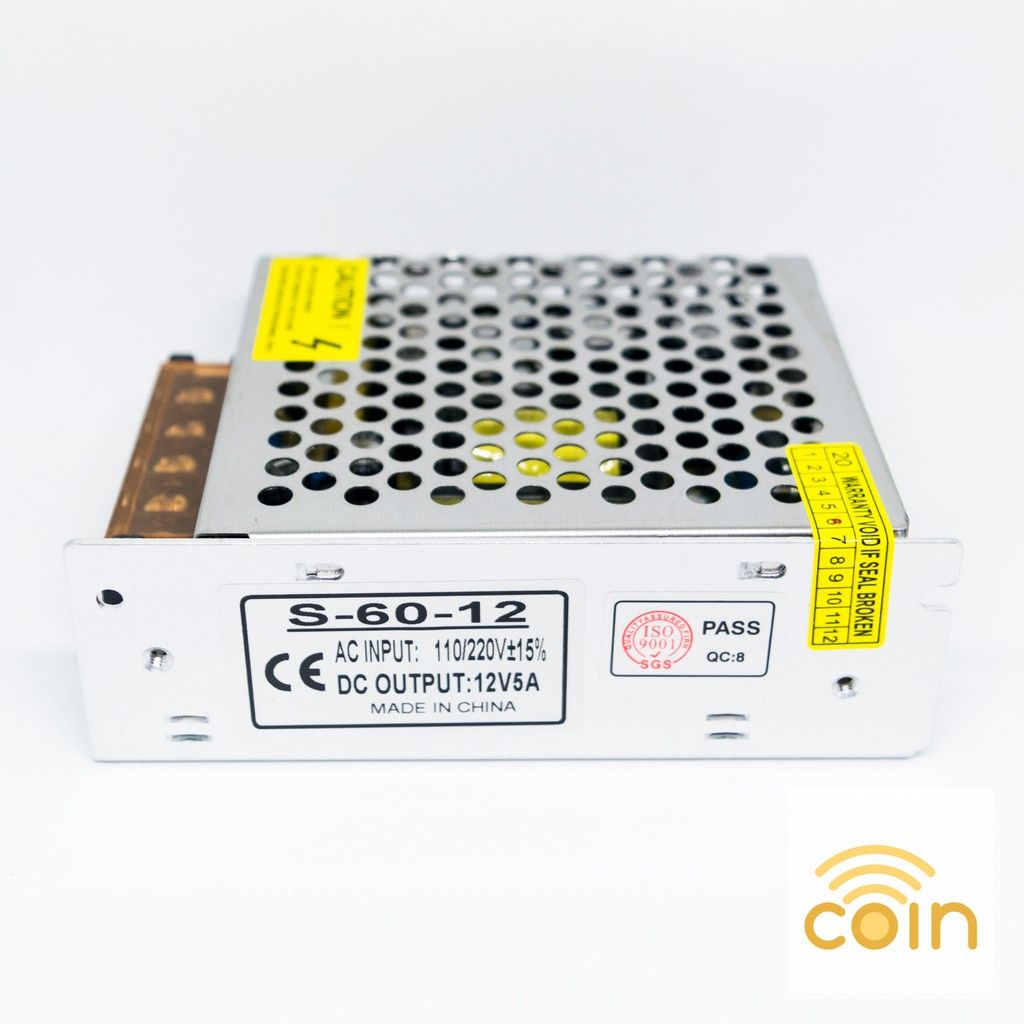 Centralized Power Supply 110/220V to 12V 5A AC-DC Voltage Transformer for Piso WiFi, CCTV_2