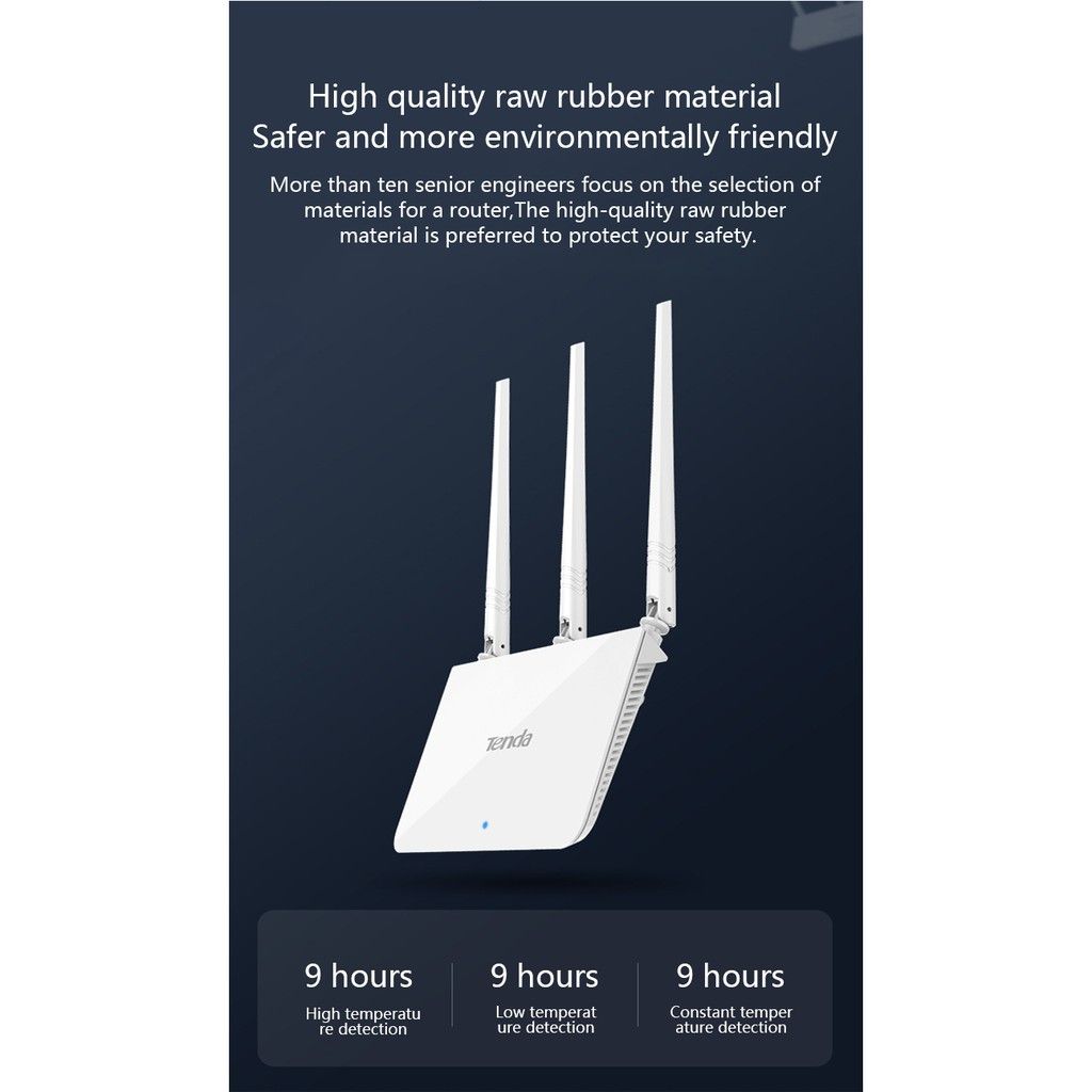 Tenda F3 router 300Mbps 3 Antenna band 4 Port English Version wireless router for Piso Wifi_7