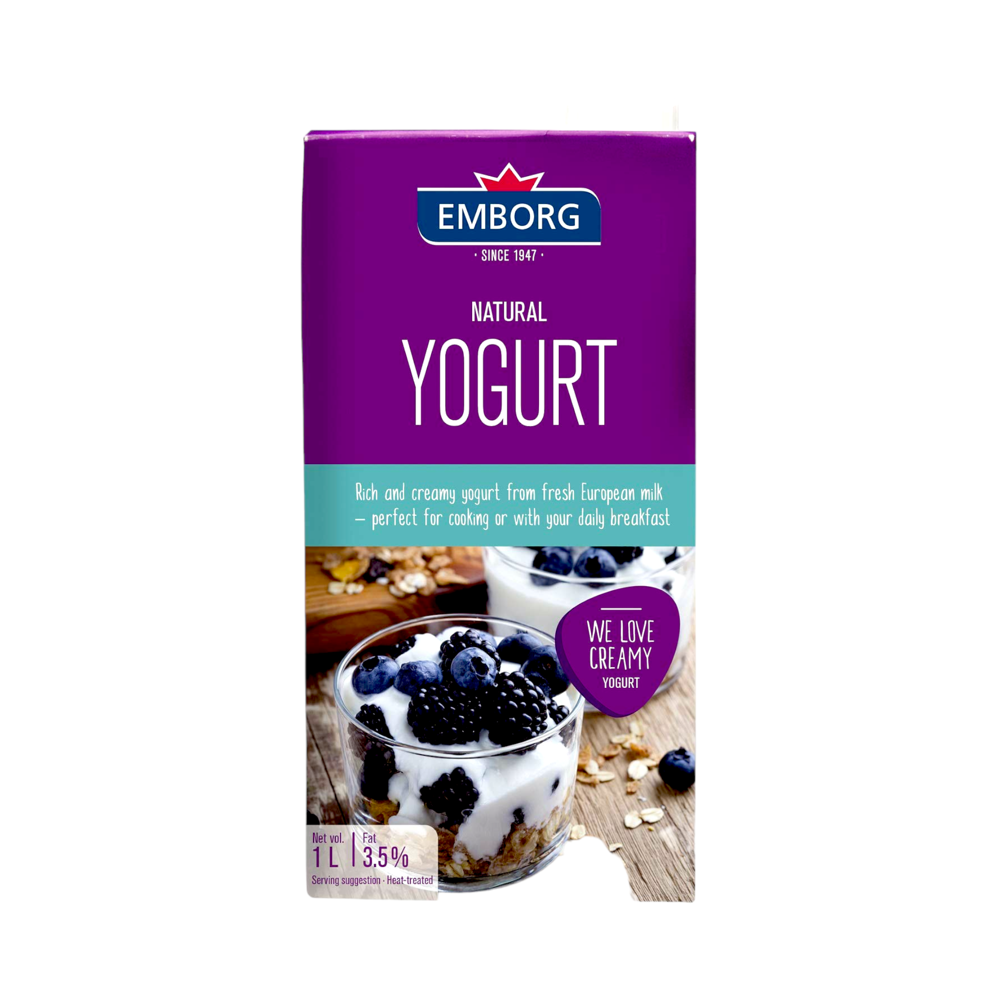 Emborg Natural Plain Yogurt 1L_0