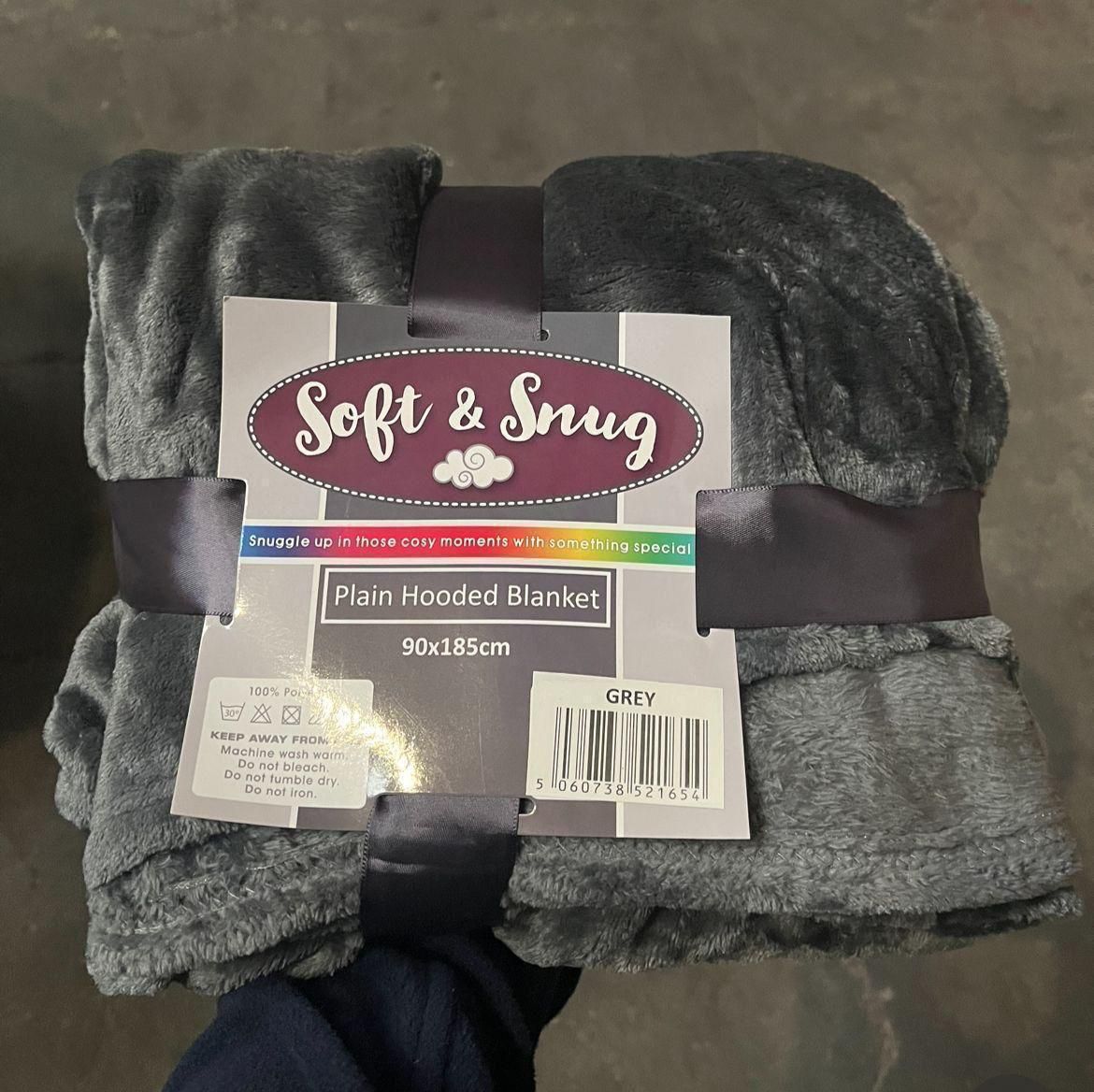 ⭐️ Soft & snug hooded blanket  90x185cm_1