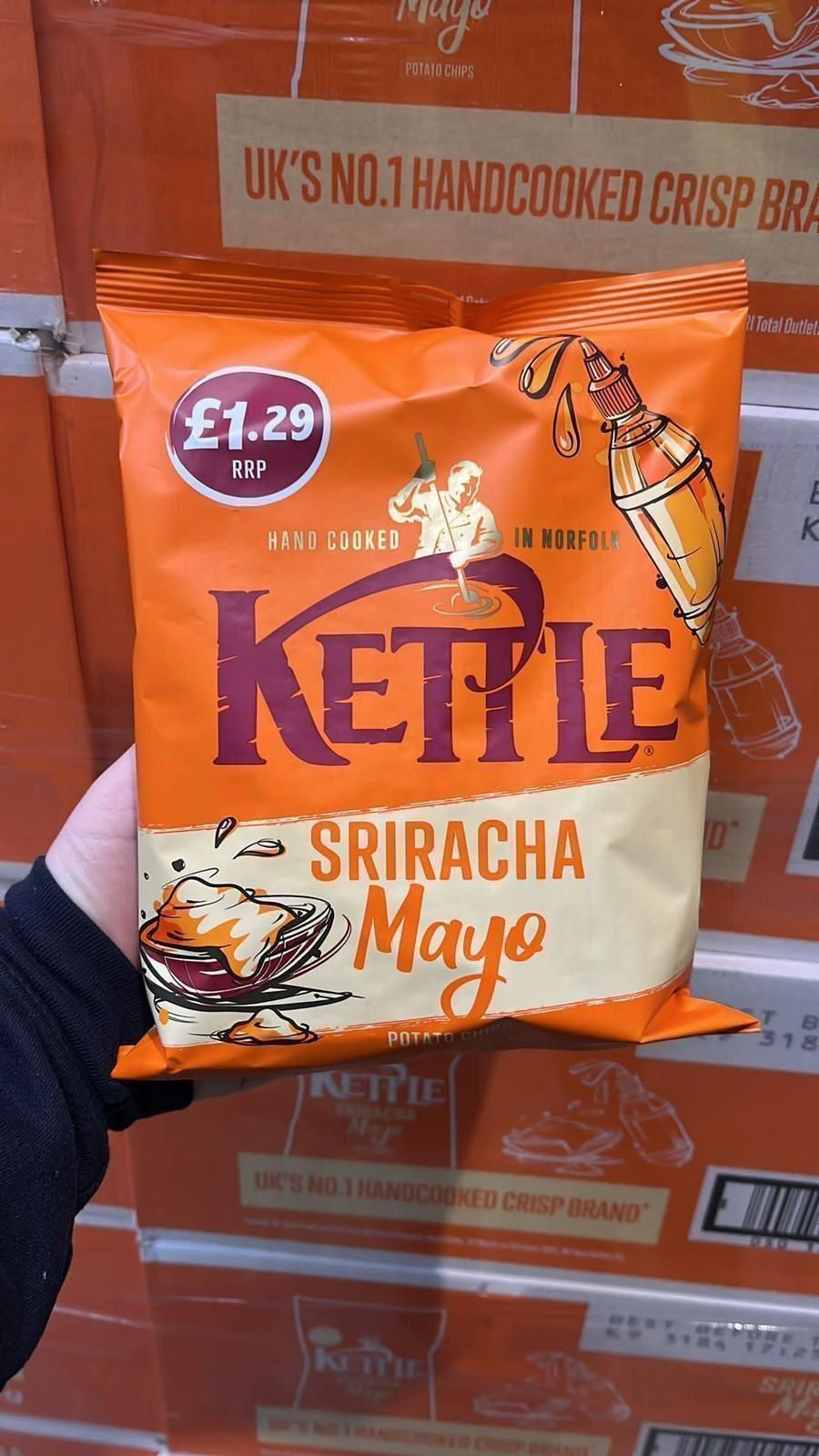 ⭐️REDUCED PRICE⭐️.   Kettle sriracha mayo pm £1.29 80g BBE 16/12/23_0