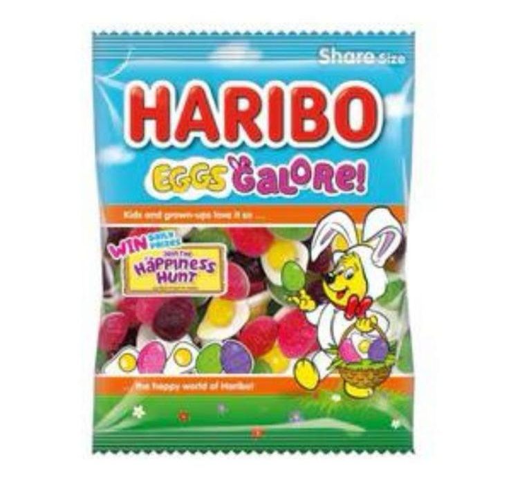 Haribo eggs galore 140g 12 per case  Price marked £1.25 Dated 04/2025_0