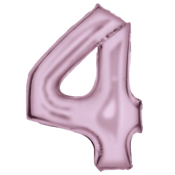 Number 3 Silk Pastel Pink Amscan SuperShape Foil Balloons_0