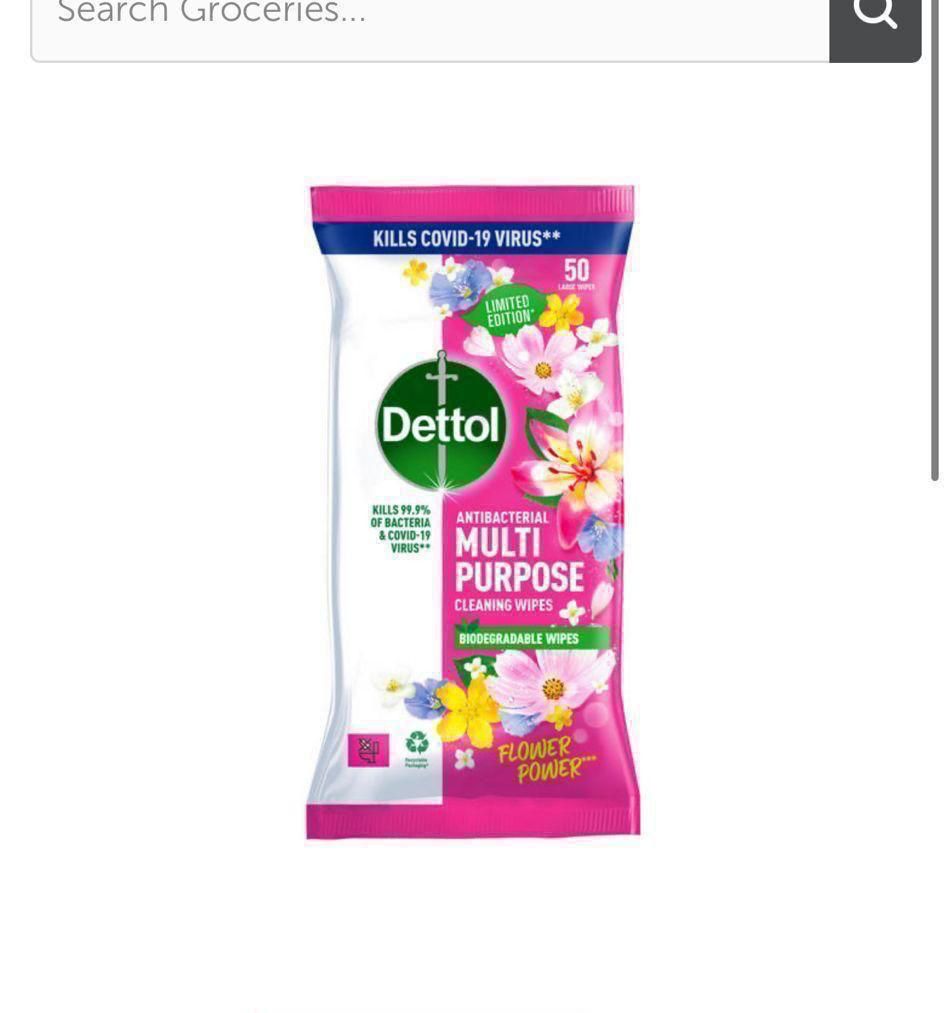 Dettol flower power wipes 8x50pk BBE 30/06/25_0