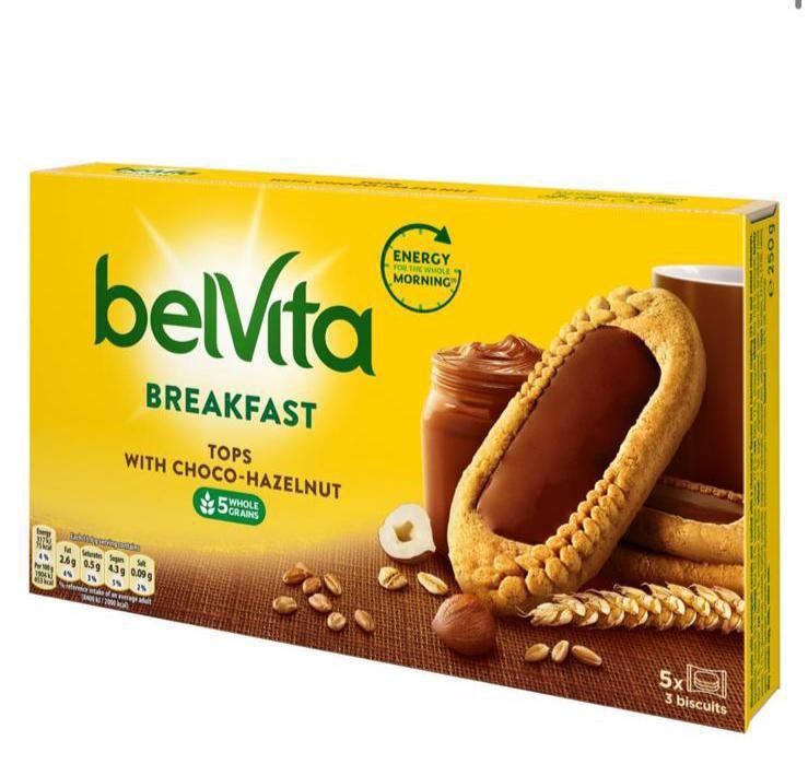 Belvita breakfast tops with choc & hazelnut 8x5pk   BBE 01/12/23_0