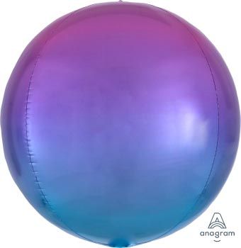 16in, 40cm, Ombre Pink & Blue ORBZ Balloon_0