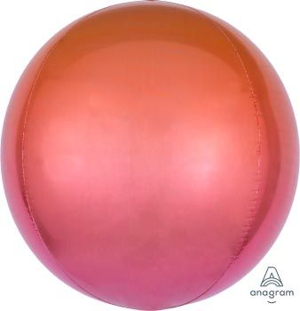 16in, 40cm, Ombre Rose & Orange ORBZ Balloon_0