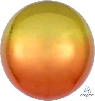 16in, 40cm, Ombre Yellow & Orange ORBZ Balloon_0