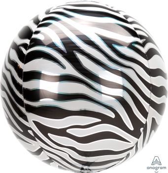 16in, 40cm, Zebra Print ORBZ Balloon_0