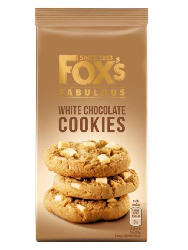 Fox white chunky cookie PM £1.99 8x180g BBE 14/04/24 _0