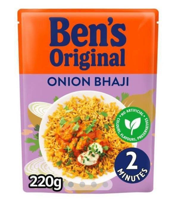 Uncle bens onion Bhaji rice 6x220g BBE 03/05/24 _0