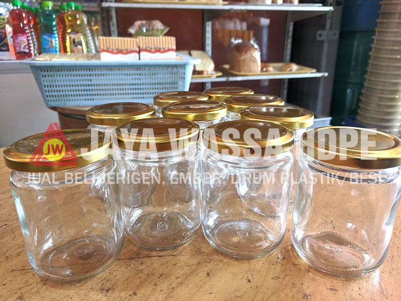 Toples Kaca Tutup Kaleng Gold 250ML Baru Yogyakarta_2