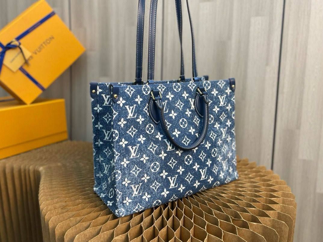  LOUIS VUITTON Denim Exterior Tote Bags_0