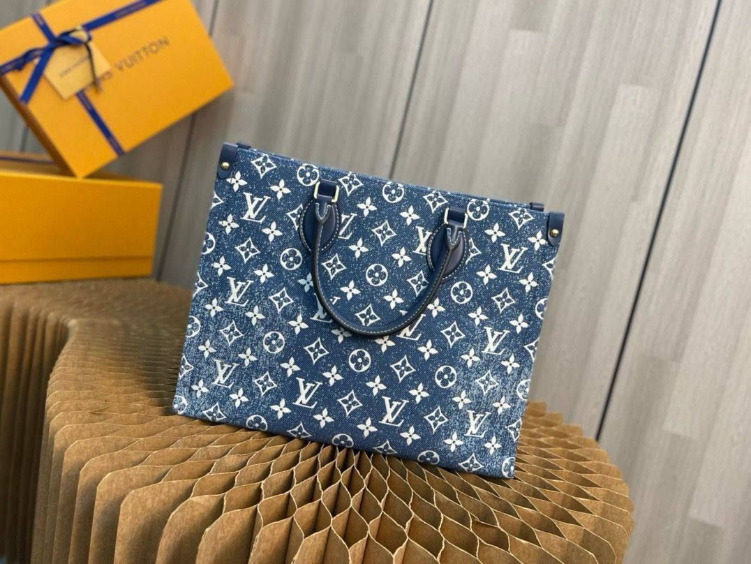  LOUIS VUITTON Denim Exterior Tote Bags_1