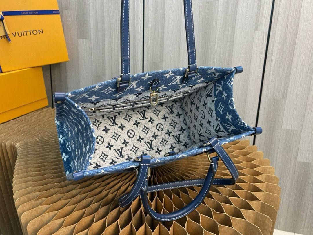  LOUIS VUITTON Denim Exterior Tote Bags_2