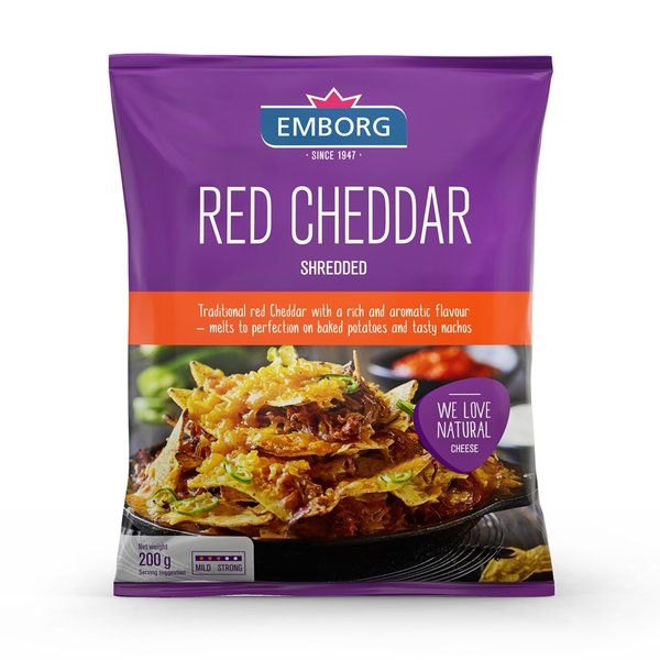 Emborg Shredded Red Cheddar 200g_0