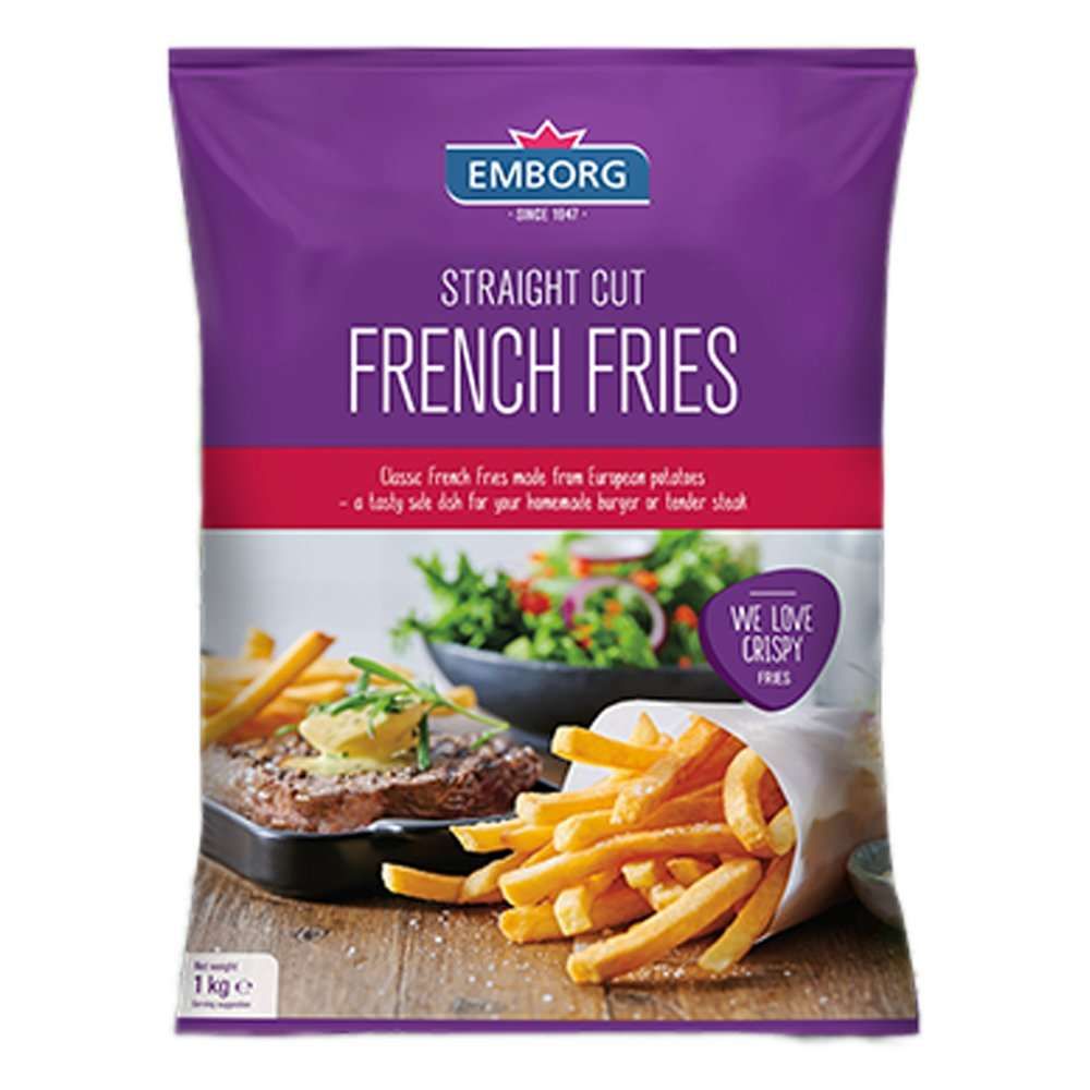 Emborg Frozen French Fries - Straight Cut 1kg _0