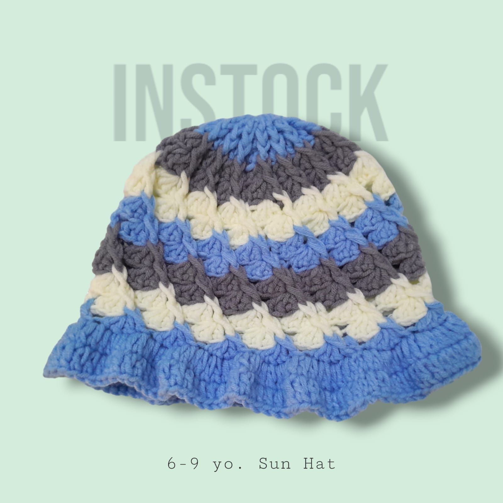 [INSTOCK] 6-9 yo. Spiral Sun Hat_0