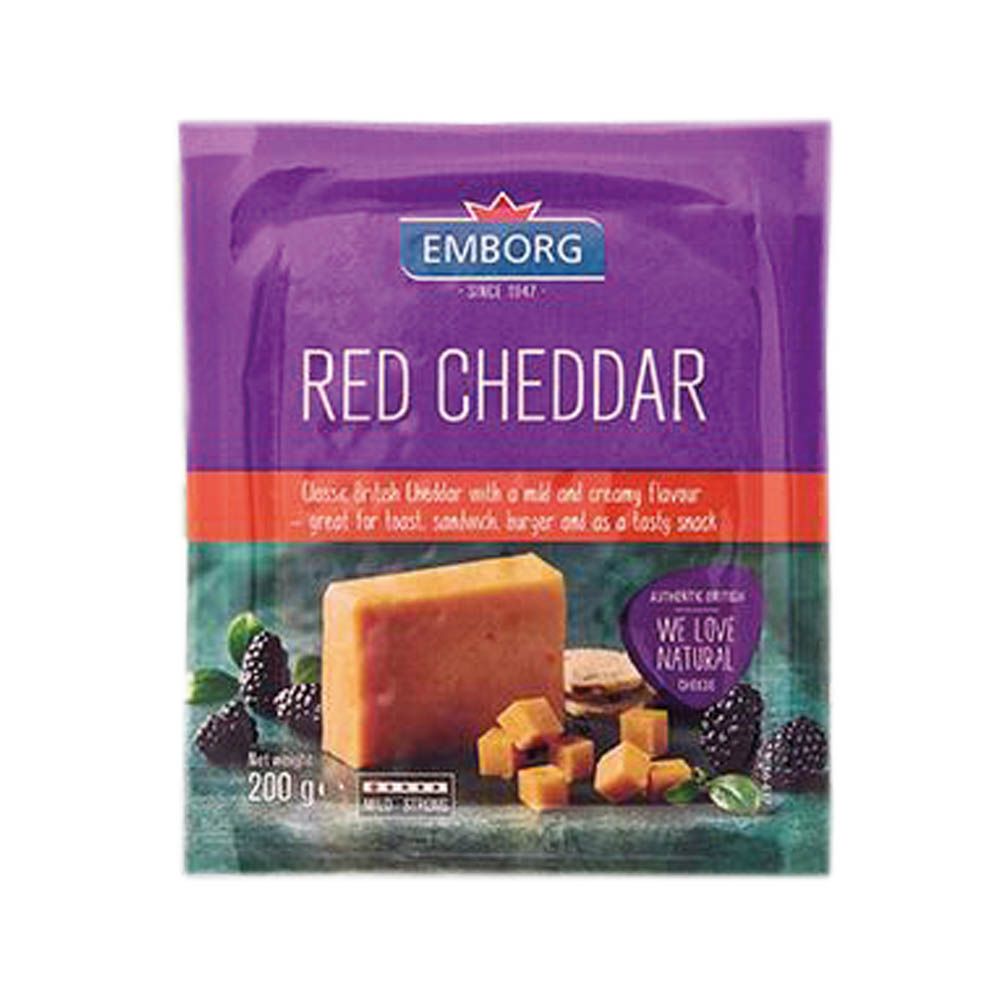 Emborg Red Cheddar Block 200g_0