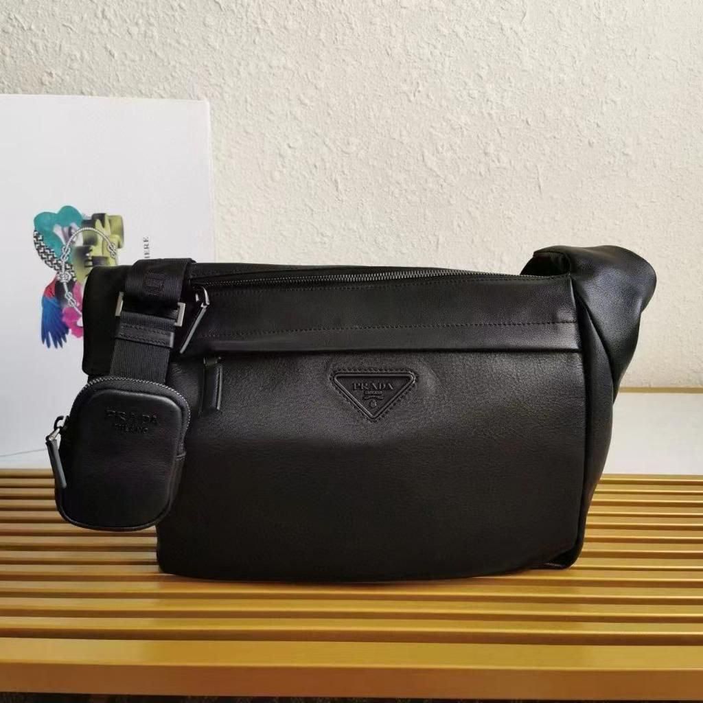 PRADA Flat Messenger Waist Bag _0