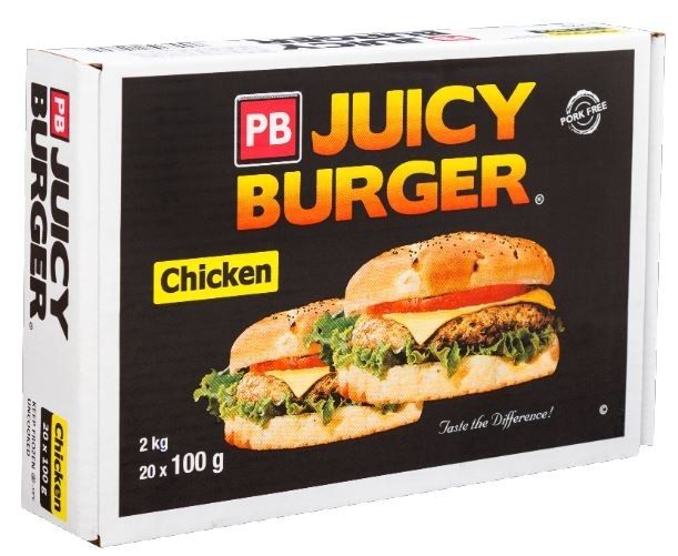 PB Juicy Chicken Burgers 20 x 100g_0