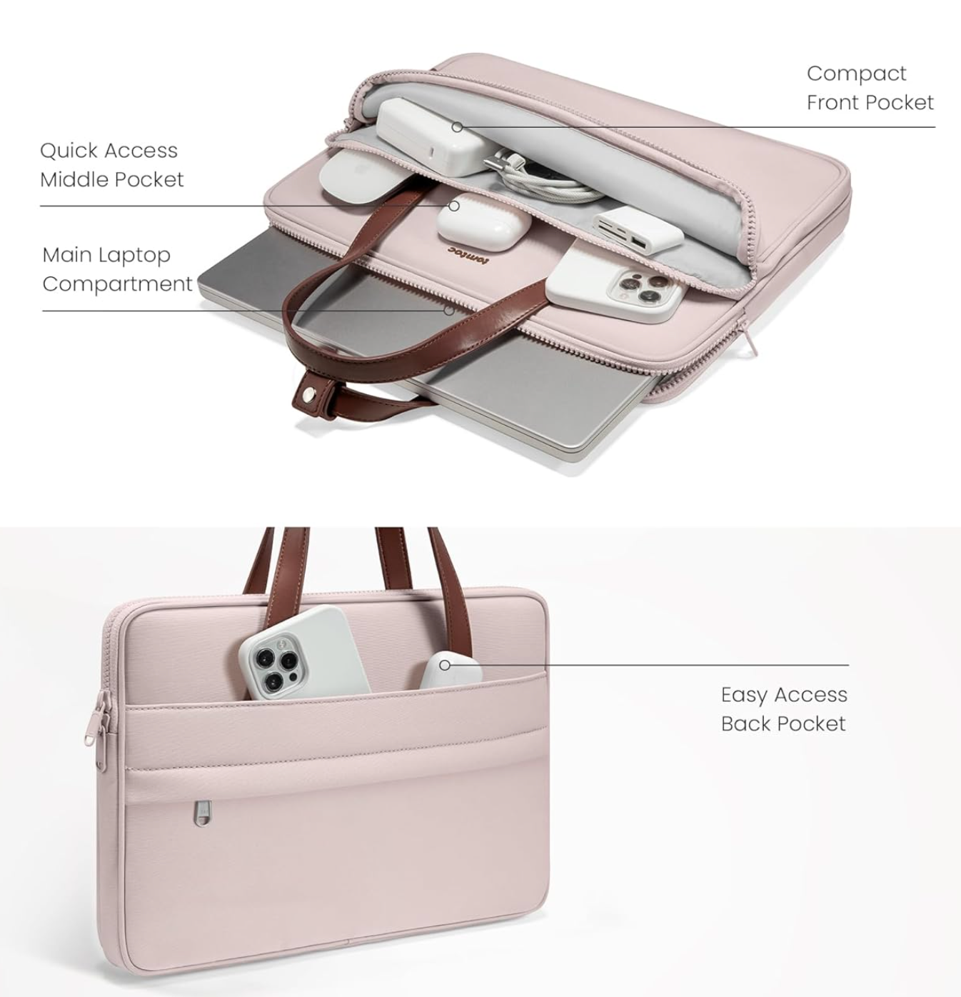 Versatile-A12 Laptop Shoulder Bag Blush Pink_1