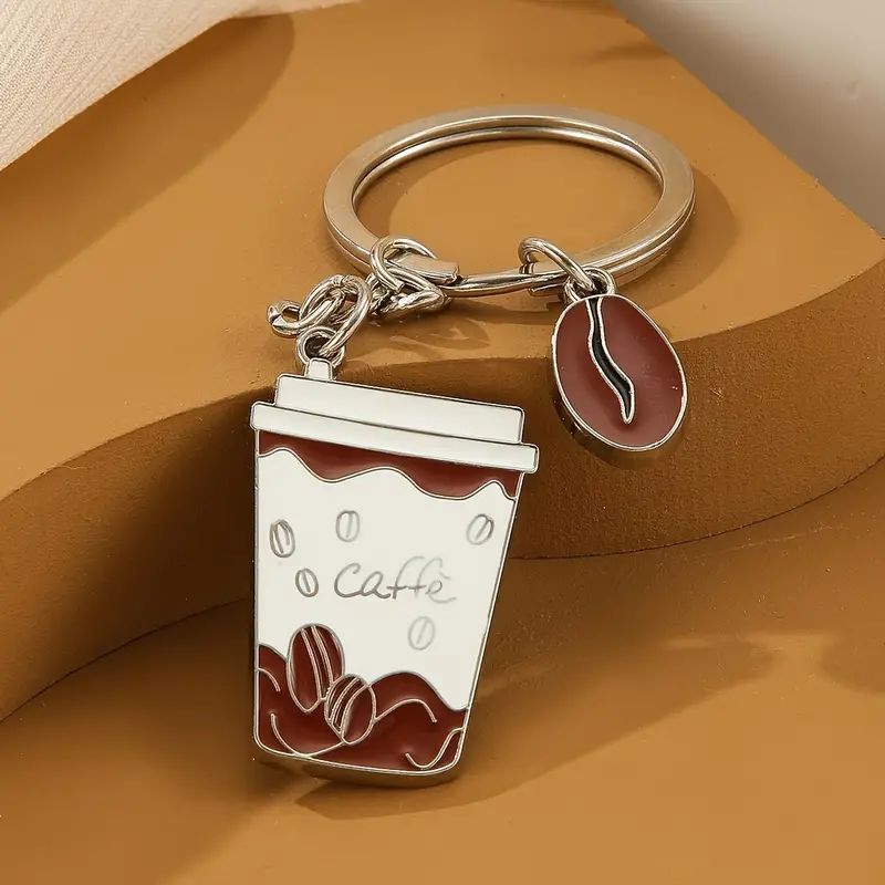 Coffee Cup and Bean Keychain_0