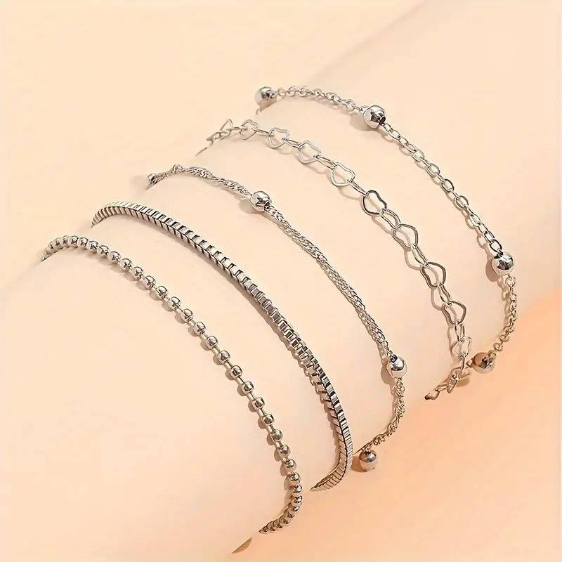 5pcs Bracelet set (silver)_0