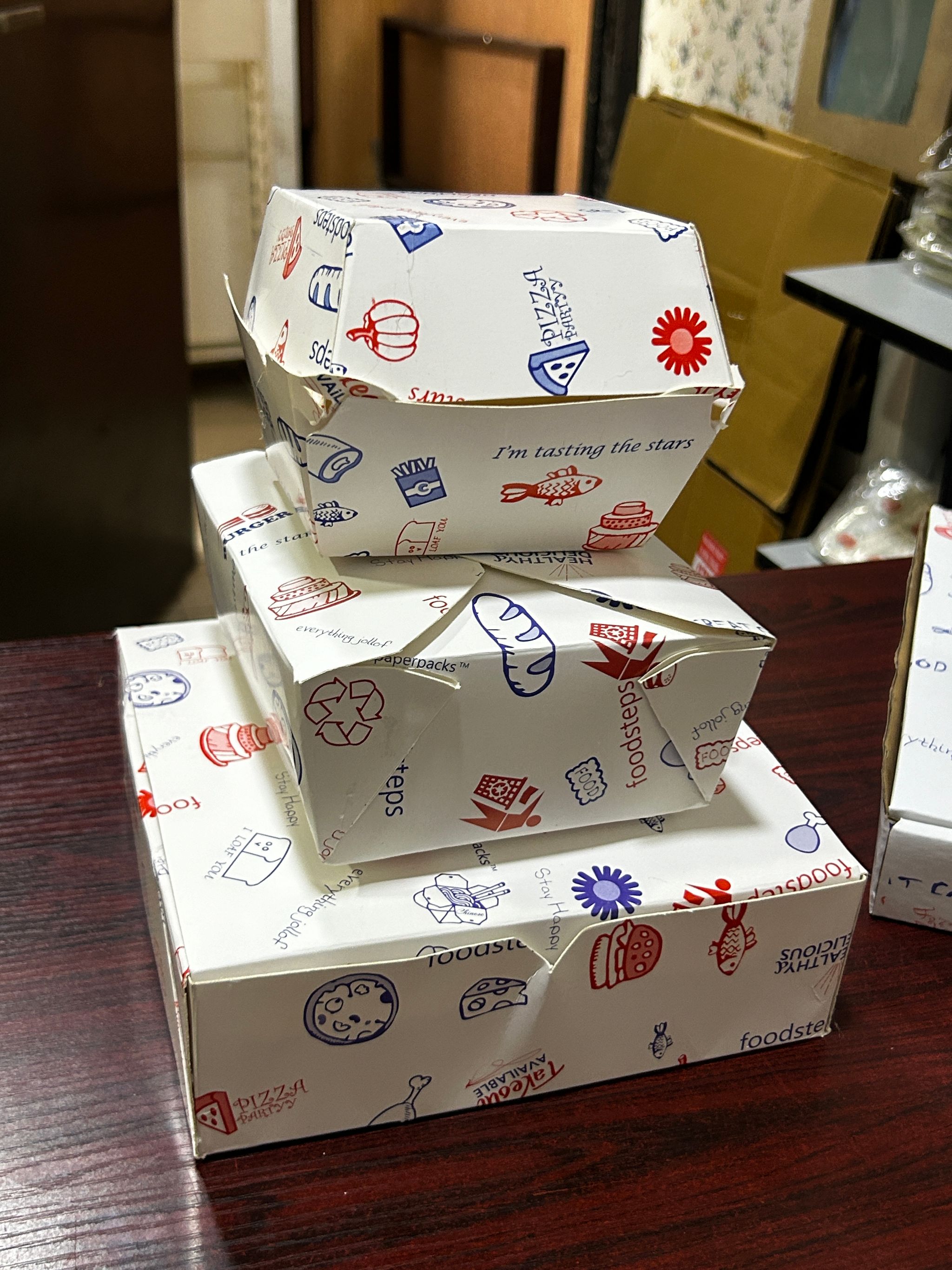 “FOODSTEPS” ER TAKEOUT BOXES - 8” x 8” x 3.5” _10