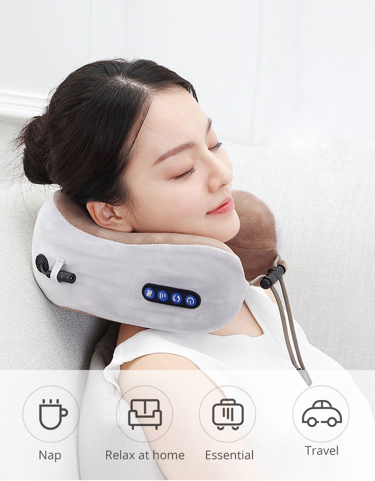 Rechargeable U-Shaped Massage Pillow_0