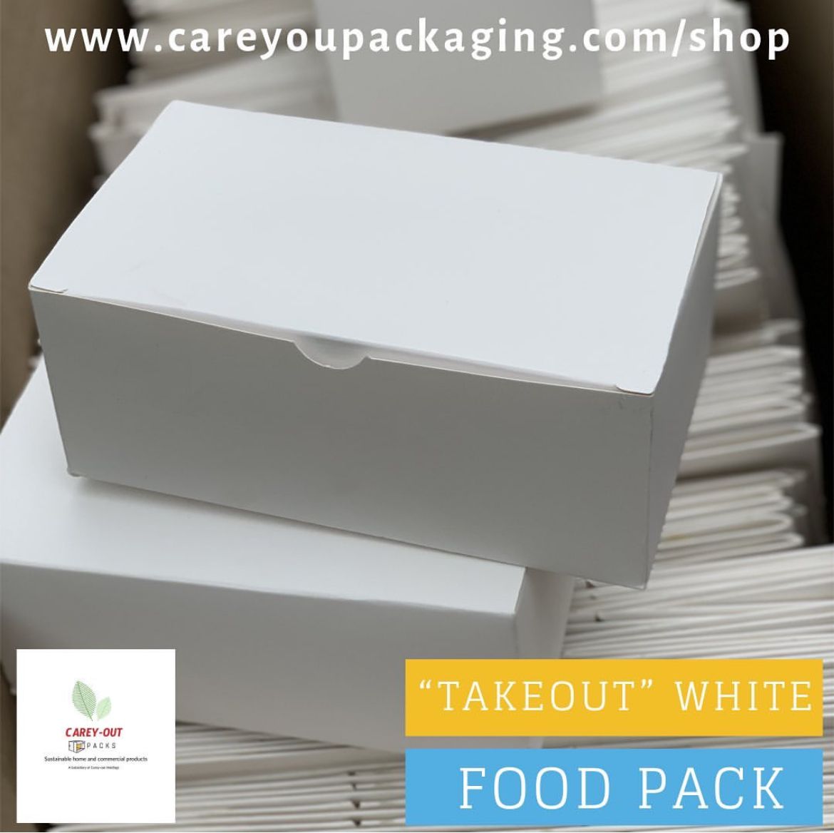 PLAIN WHITE QUICK SERVICE TAKEOUT BOXES  _2