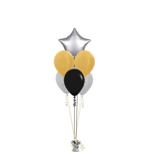 3 Tier Helium-Filled Cluster of any 6 x 12 Inch Latex and 1 x 20 Inch Star Balloons_0