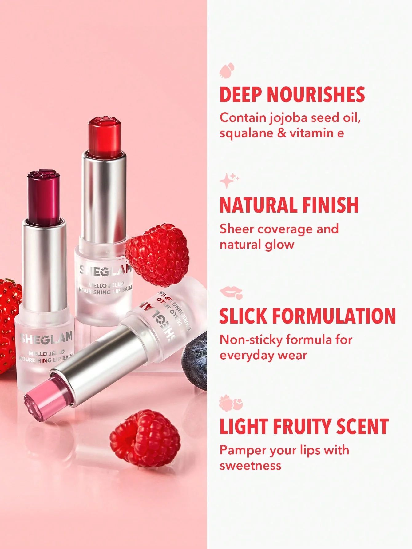 SHEGLAM Mello Jello Nourishing Lip Balm - Pink Topaz_5