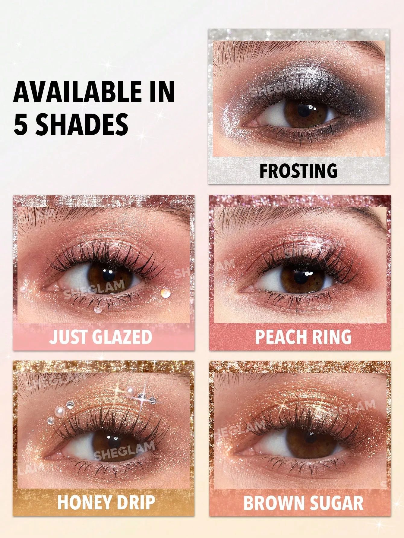 SHEGLAM Gleam Chaser Eyeshadow Topper - Peach Ring_5