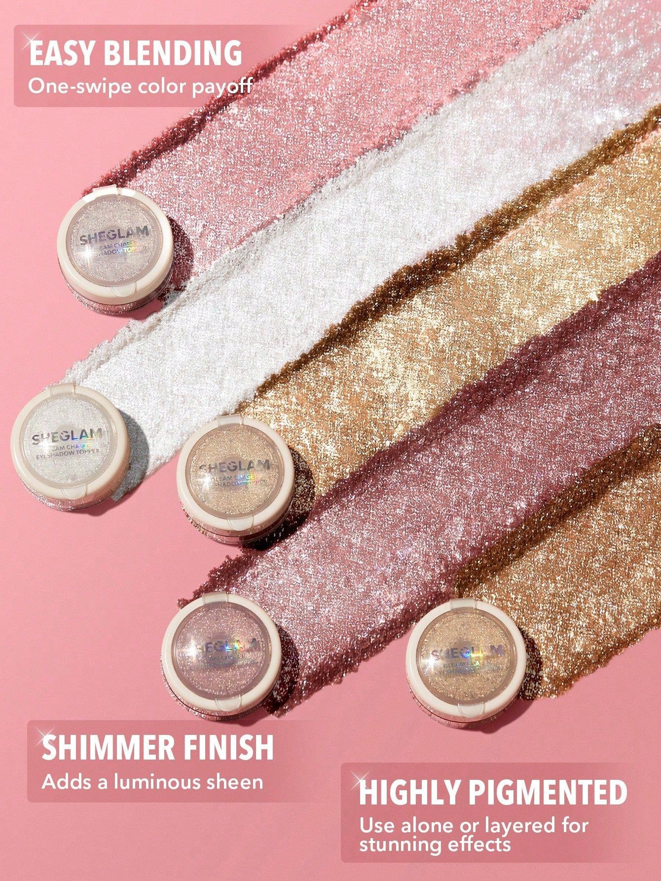 SHEGLAM Gleam Chaser Eyeshadow Topper - Just Glazed_8