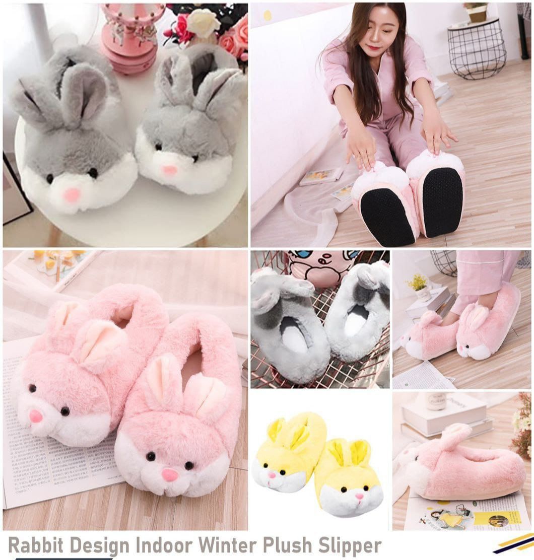 rabbit design  plush slipper_0