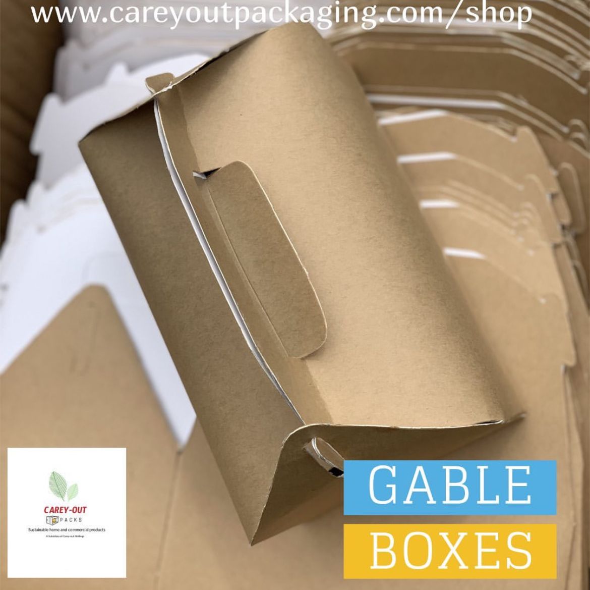 KRAFT BROWN LARGE TAKEOUT GABLE BOXES  - EXTRA DURABLE / 380GSM_4