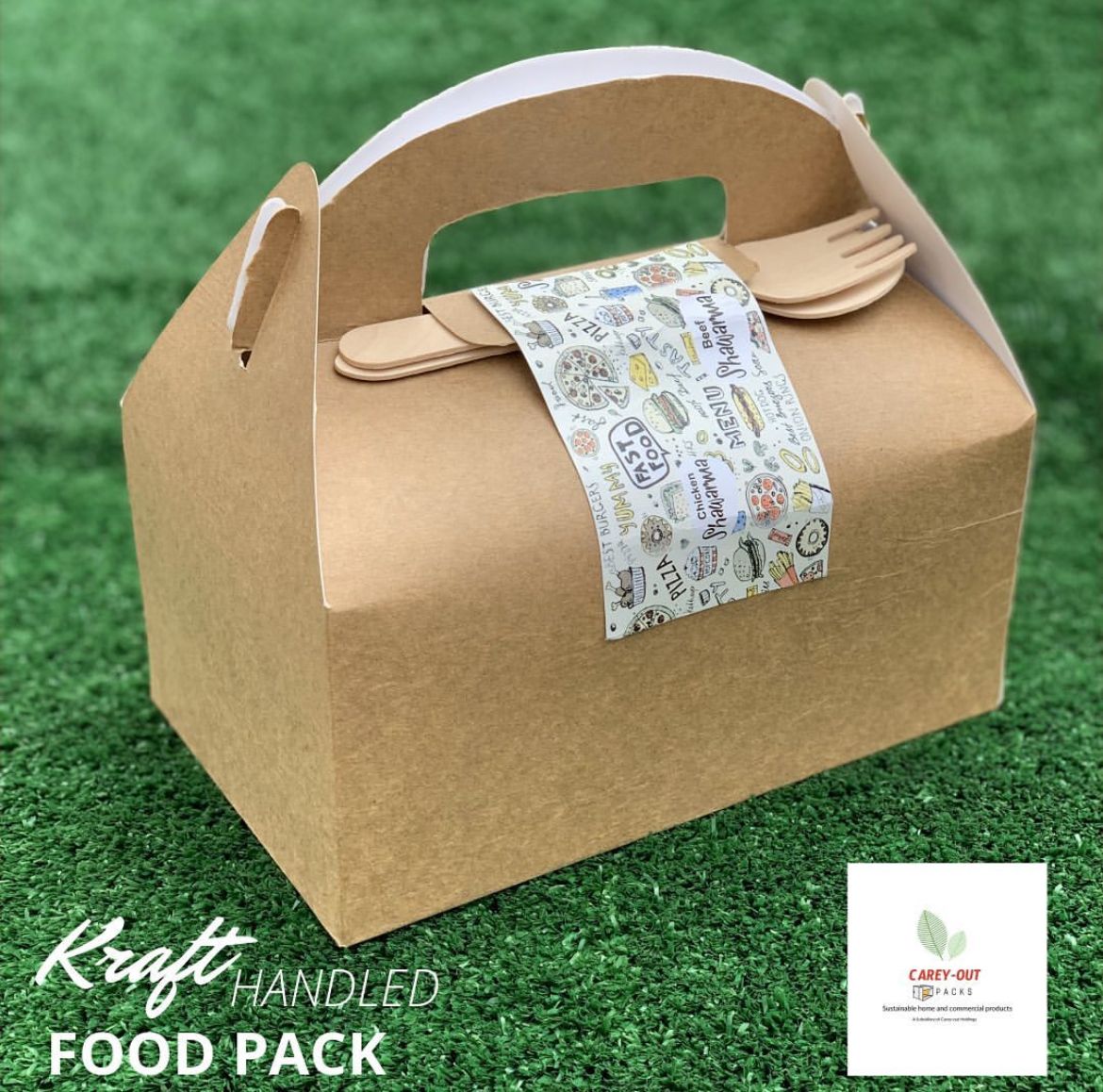 KRAFT BROWN LARGE TAKEOUT GABLE BOXES  - EXTRA DURABLE / 380GSM_11