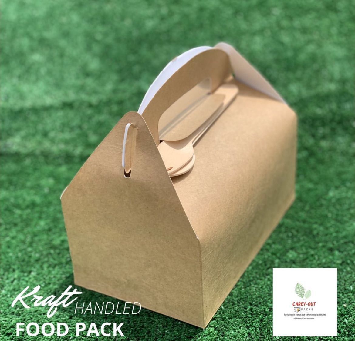 KRAFT BROWN LARGE TAKEOUT GABLE BOXES  - EXTRA DURABLE / 380GSM_12