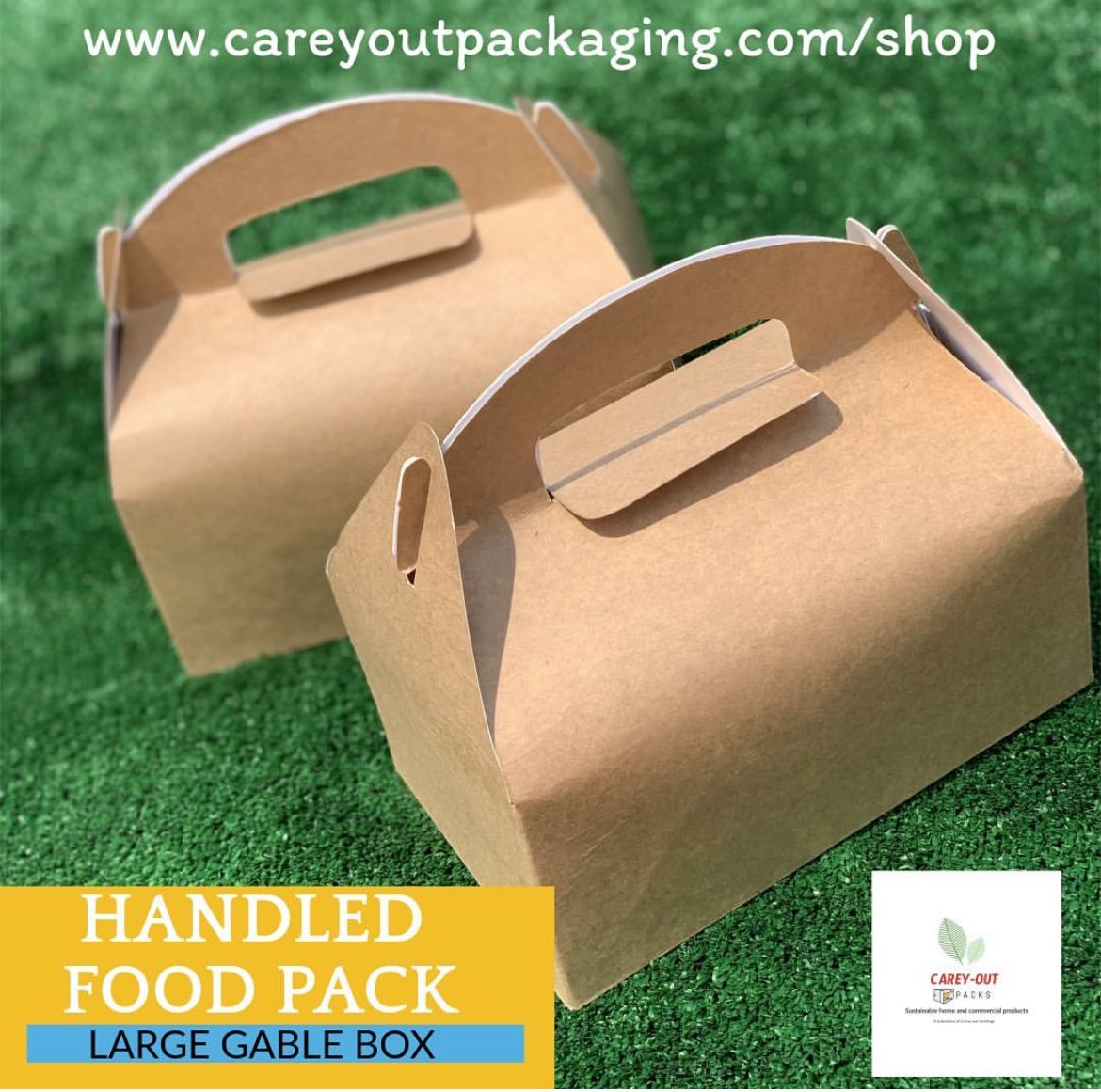 KRAFT BROWN LARGE TAKEOUT GABLE BOXES  - EXTRA DURABLE / 380GSM_6