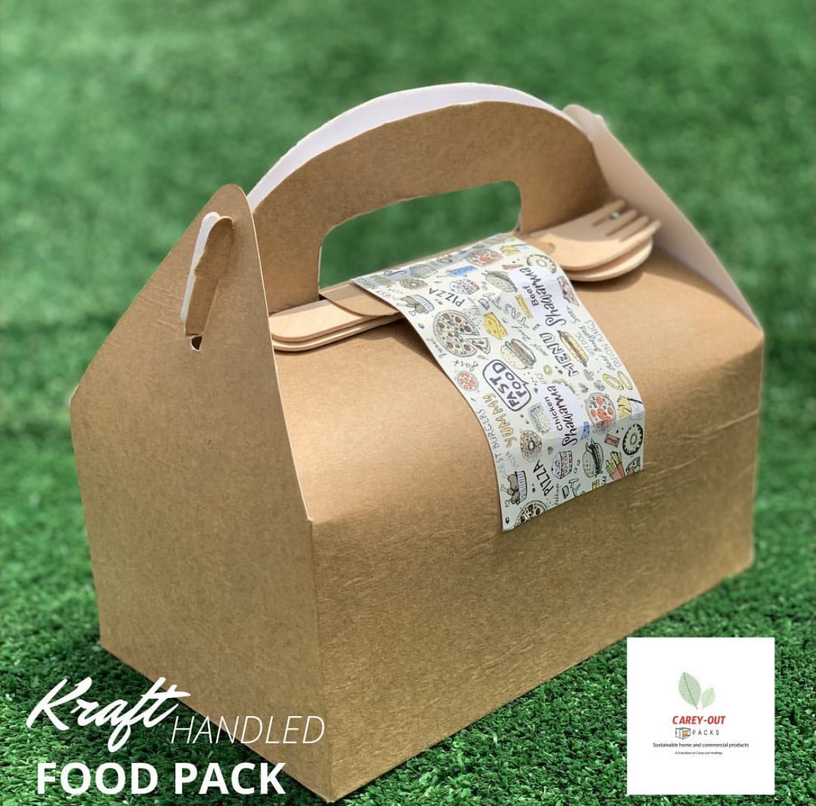 KRAFT BROWN LARGE TAKEOUT GABLE BOXES  - EXTRA DURABLE / 380GSM_10