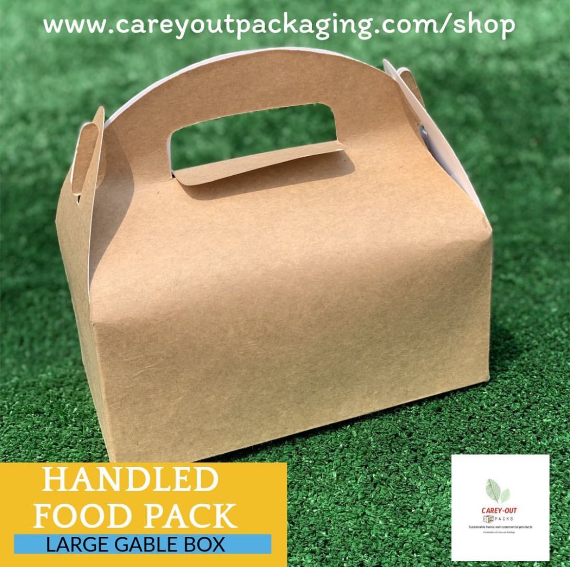 KRAFT BROWN LARGE TAKEOUT GABLE BOXES  - EXTRA DURABLE / 380GSM_7