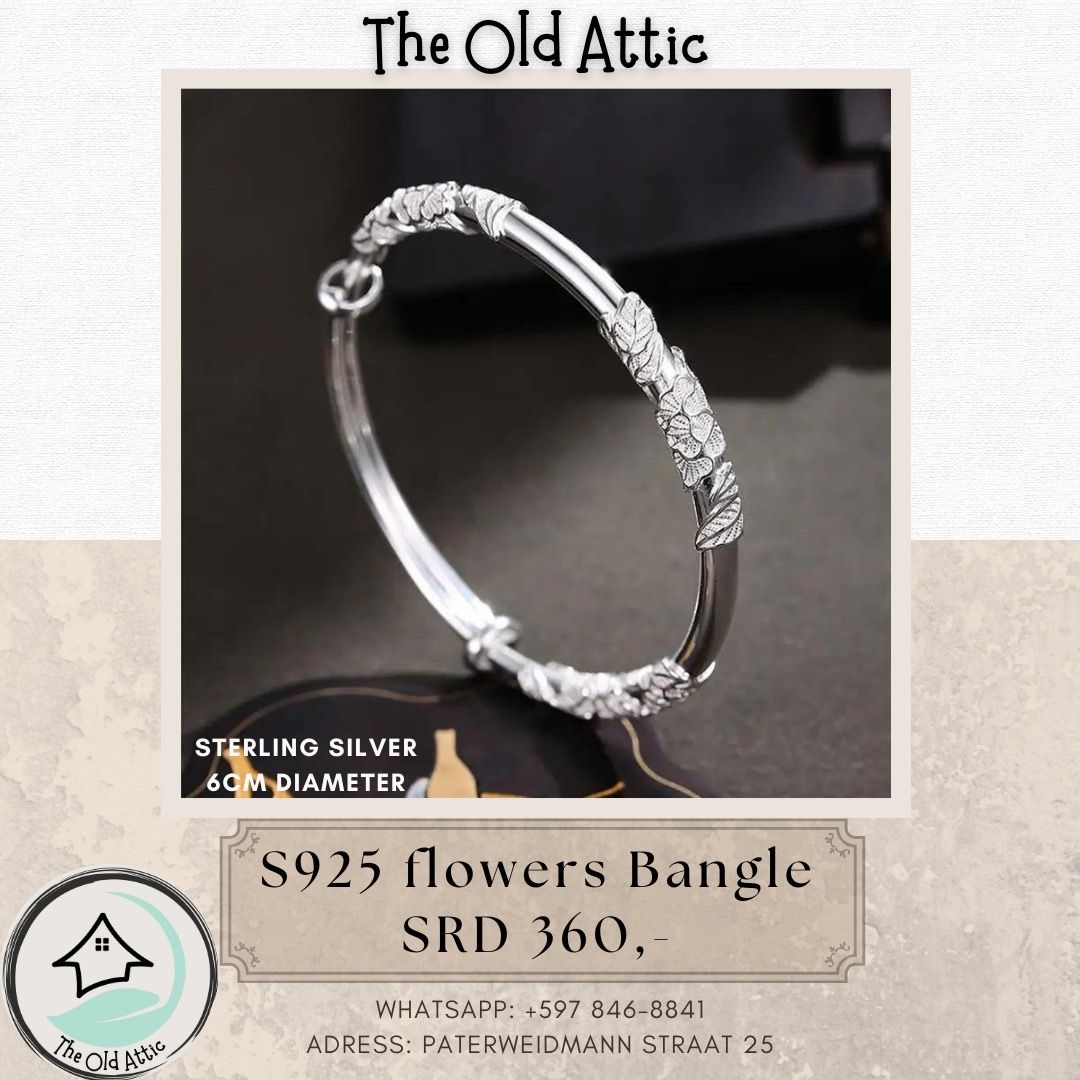 S925 flowers bangle _0