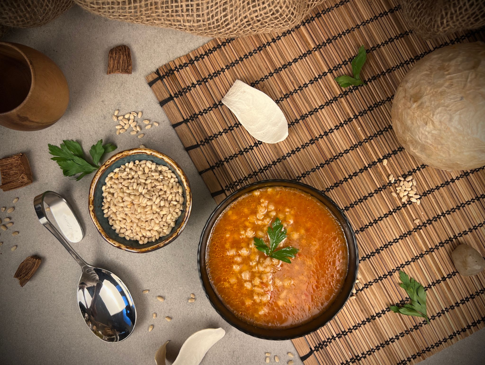 شوربة حب بلحمة الرأس - Barley with Head Meat Soup_0