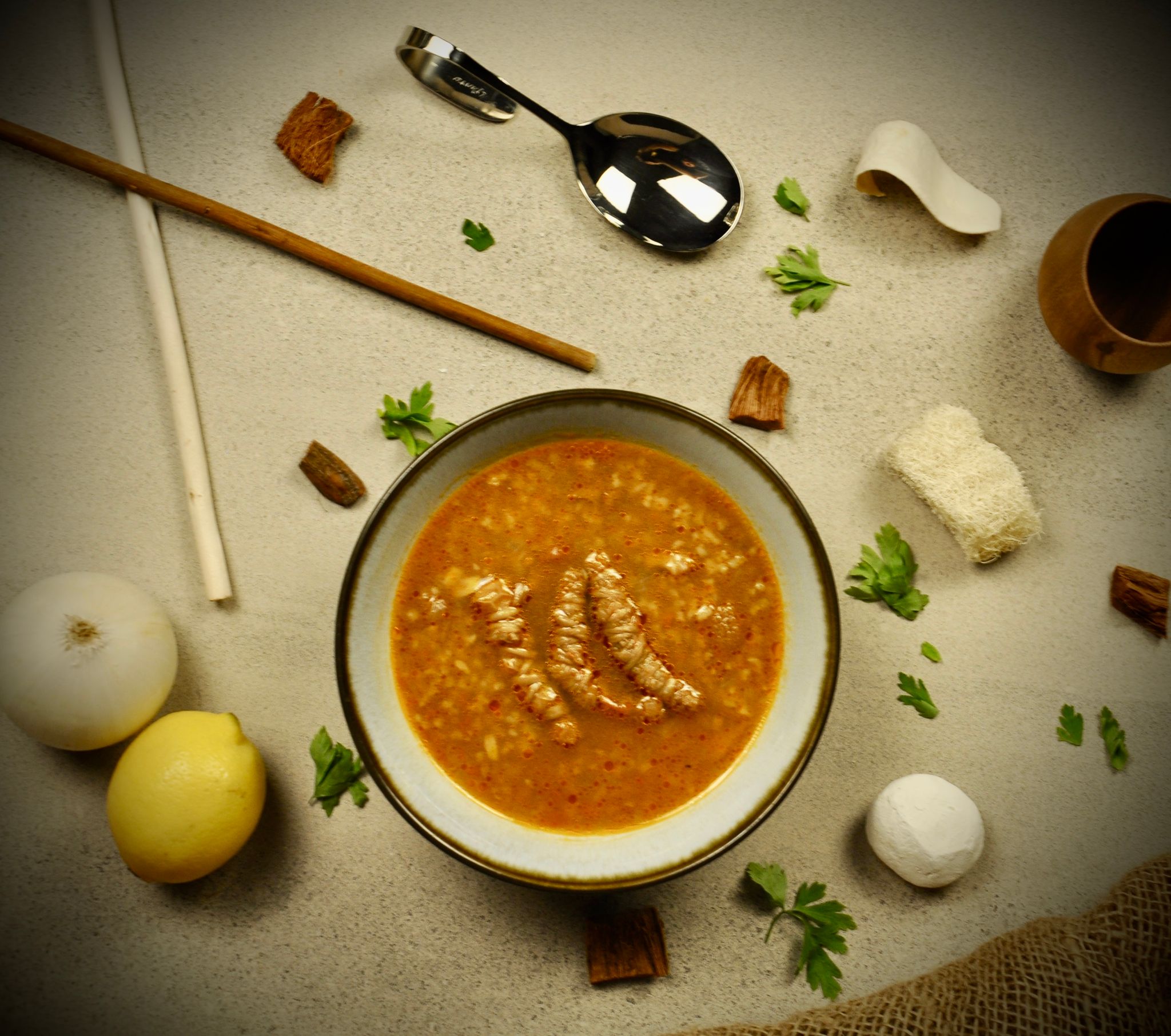 شوربة حب بالعصبان و الكرشة - Barley with Tripe & Ousban Soup_0