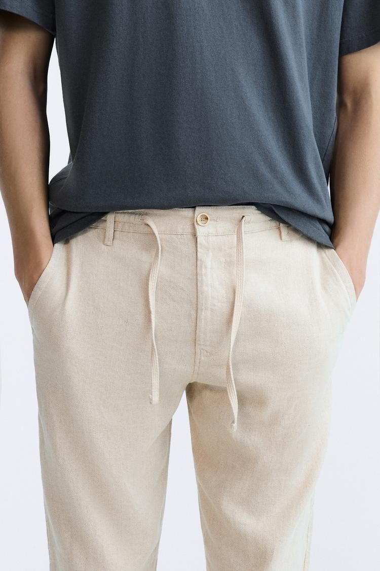 Zara Linen Cotton Trousers_3