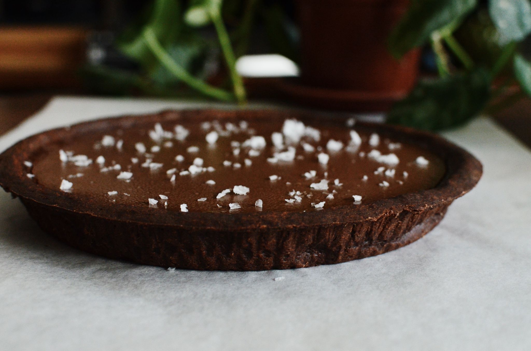 Sea salt dark chocolate tart_0